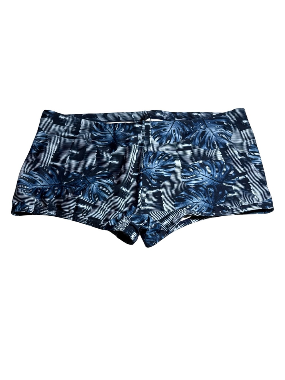 Navy Blue Tropical Leaf Women's Swim Bikiniβ Bottoms